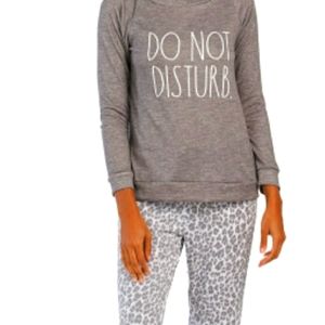 RAE DUNN 2pc Womens pajamas “DO NOT DISTURB”